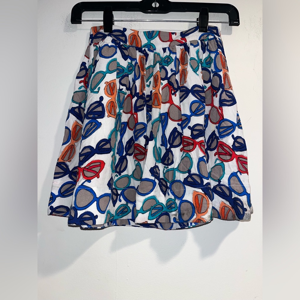 KATE SPADE NEW YORK Coreen sunglasses print crepe skirt